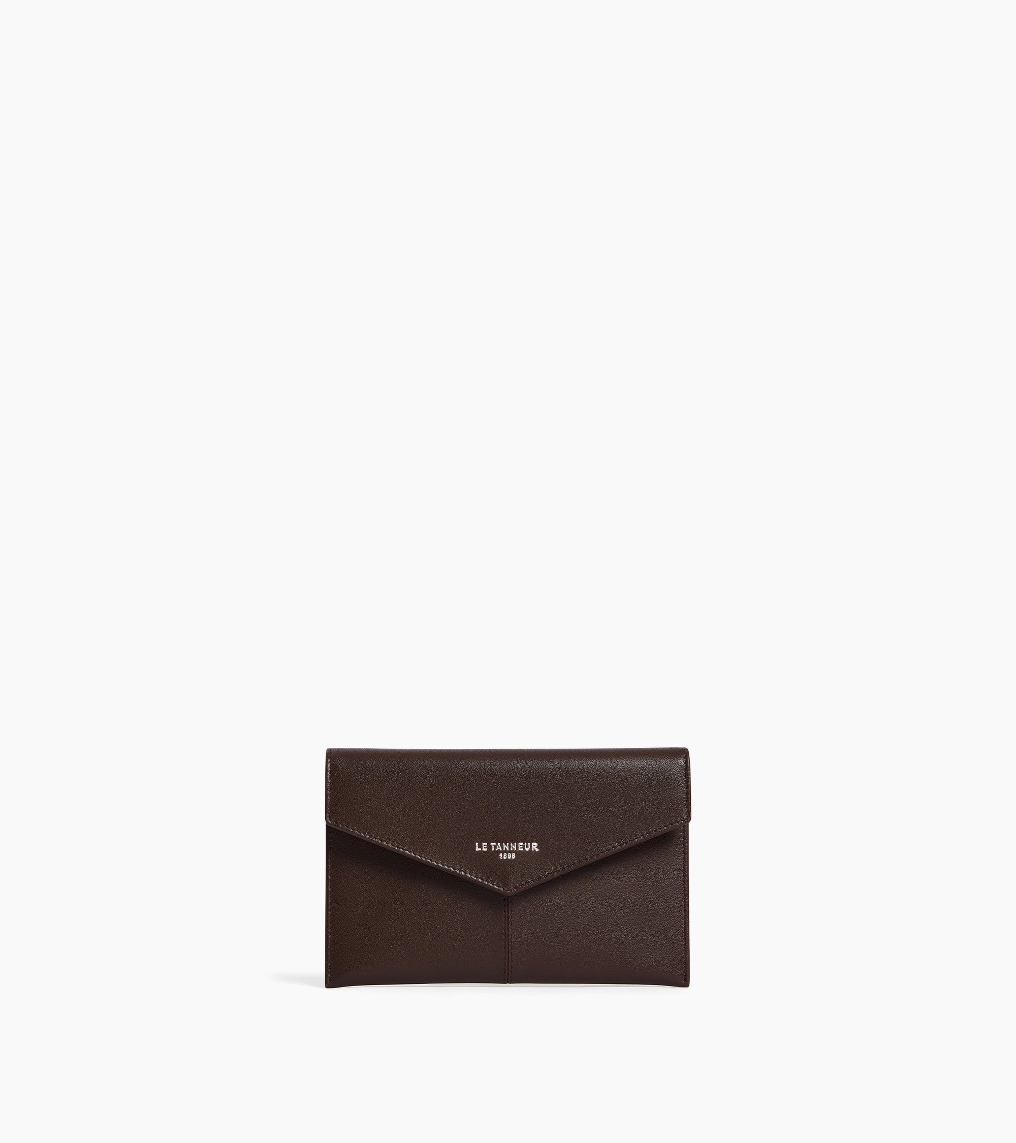 Bolso de mano tipo sobre mediano modelo Paulette de piel lisa