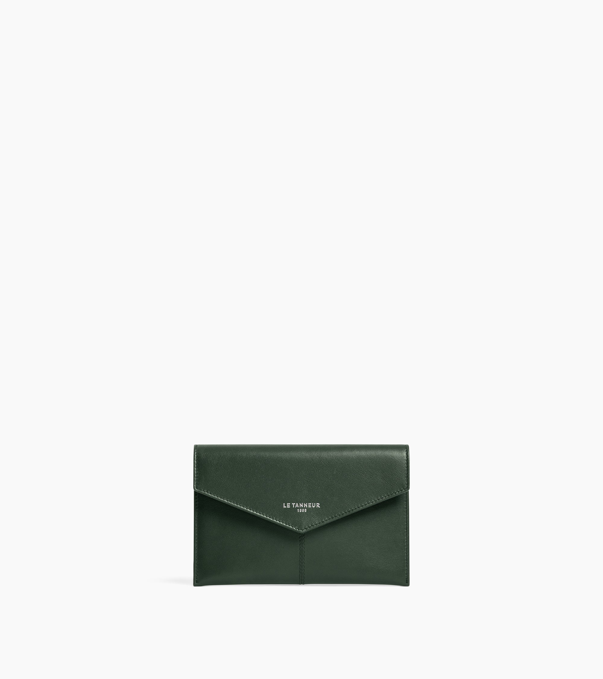 Bolso de mano tipo sobre mediano modelo Paulette de piel lisa