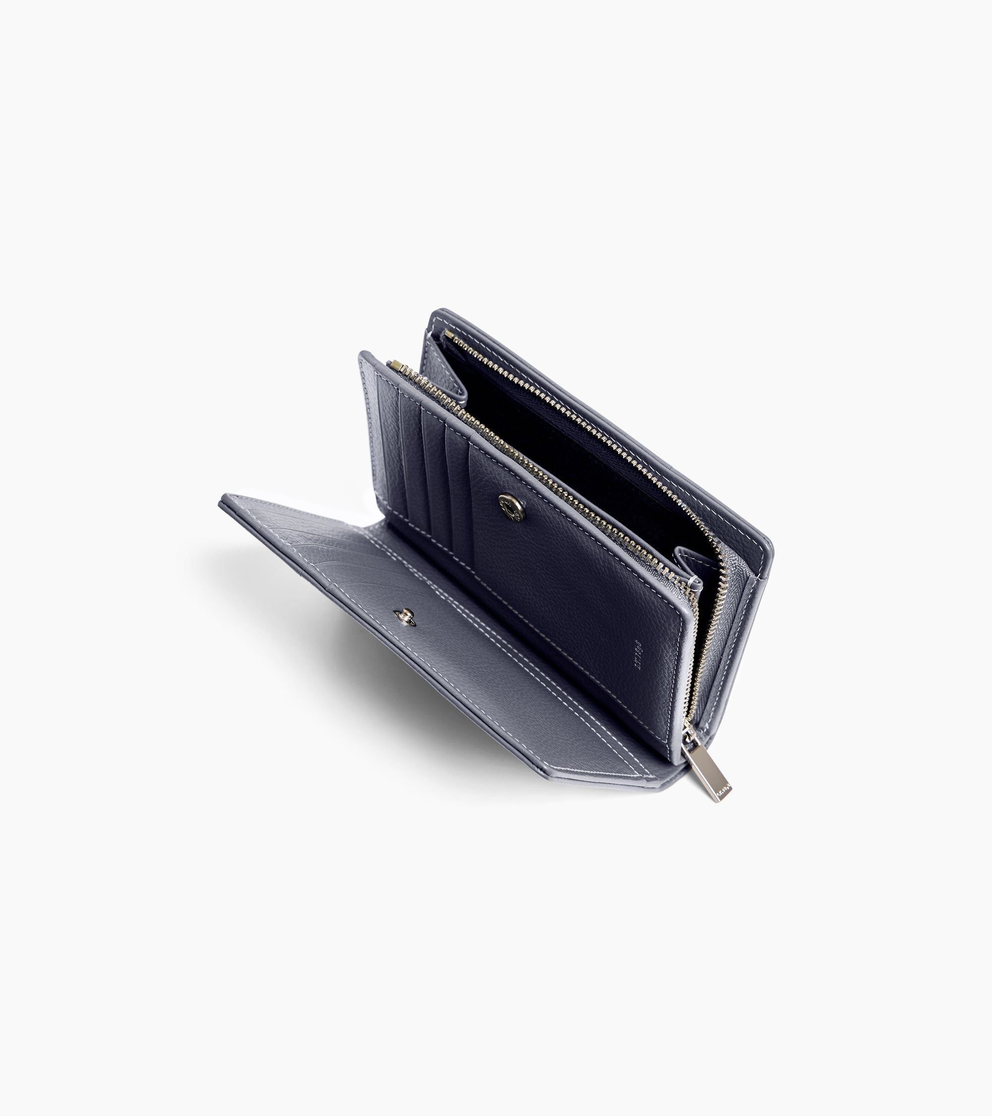 Cartera mediana Marguerite de piel granulada