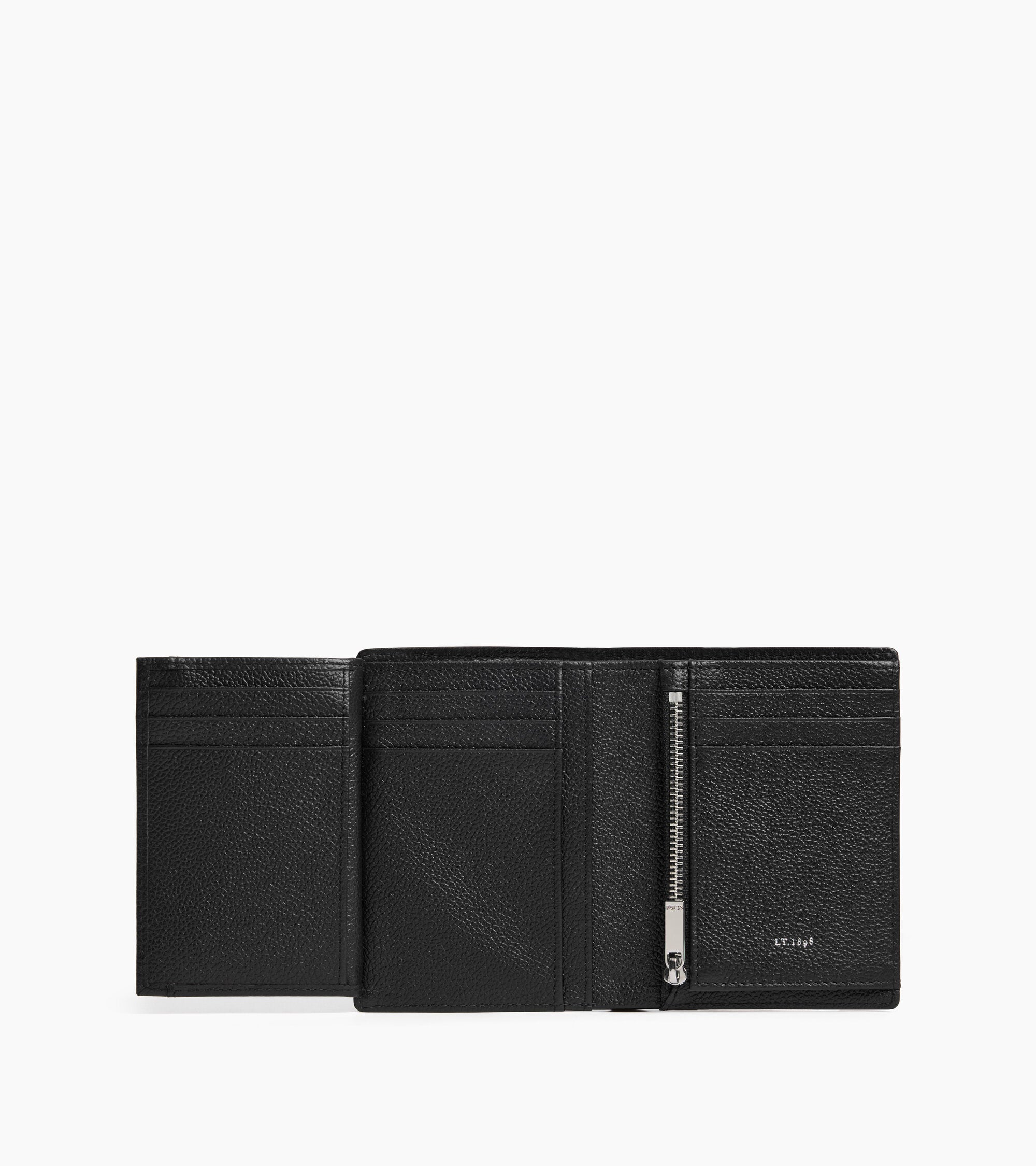 Lucien グレインレザー ファスナー付き ラージ 縦型 二つ折り財布