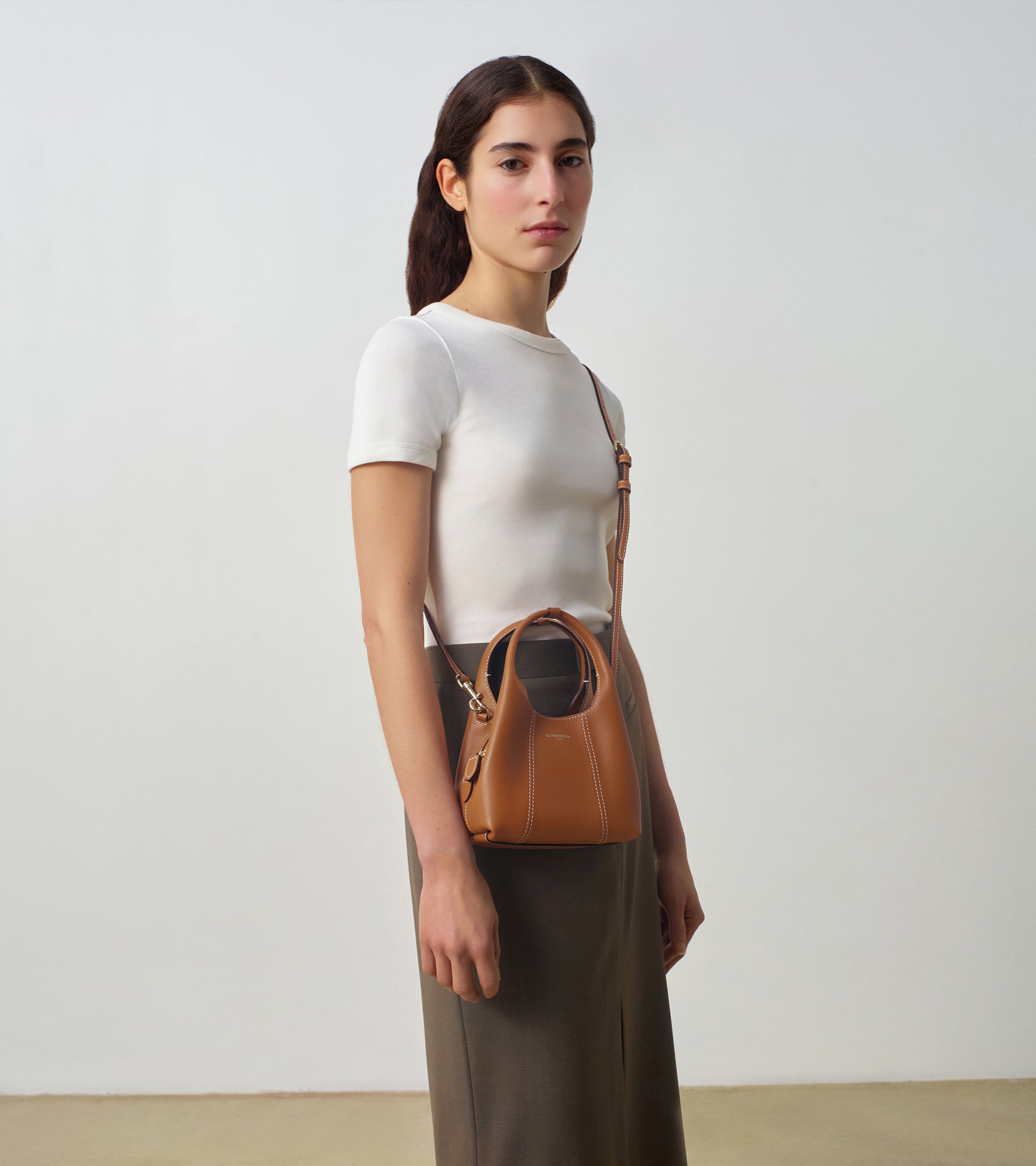 Juliette mini grained leather handbag