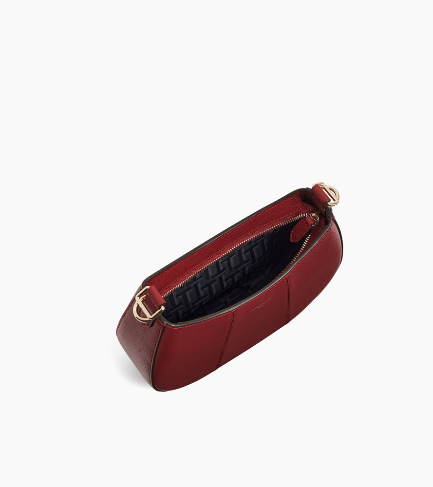 Bolso media luna pequeño Juliette de cuero granulado