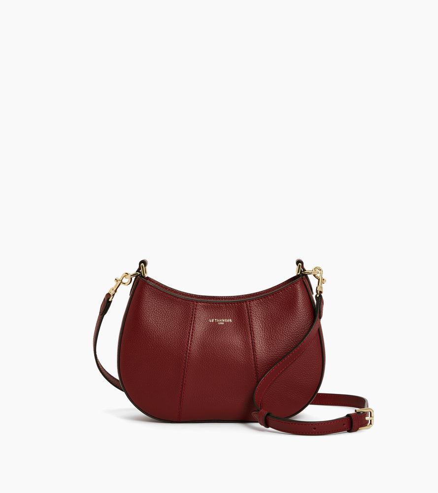 Bolso media luna pequeño Juliette de cuero granulado