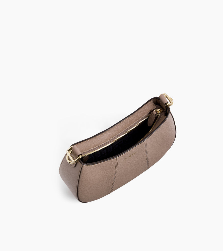 Bolso media luna pequeño Juliette de cuero granulado