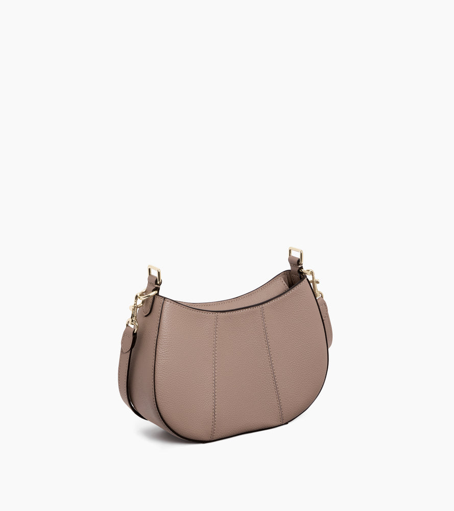 Bolso media luna pequeño Juliette de cuero granulado
