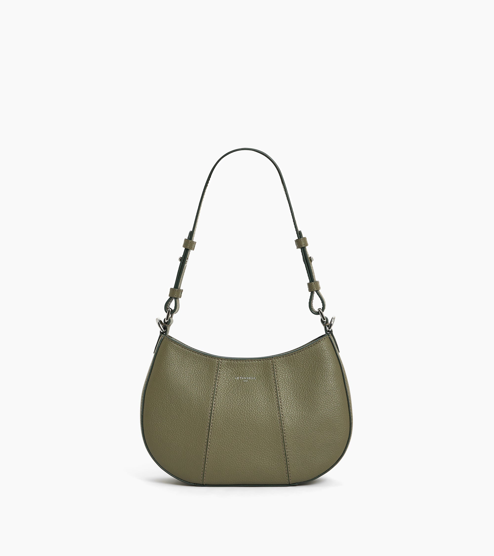 Bolso media luna pequeño Juliette de cuero granulado