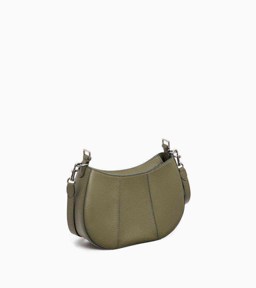 Bolso media luna pequeño Juliette de cuero granulado