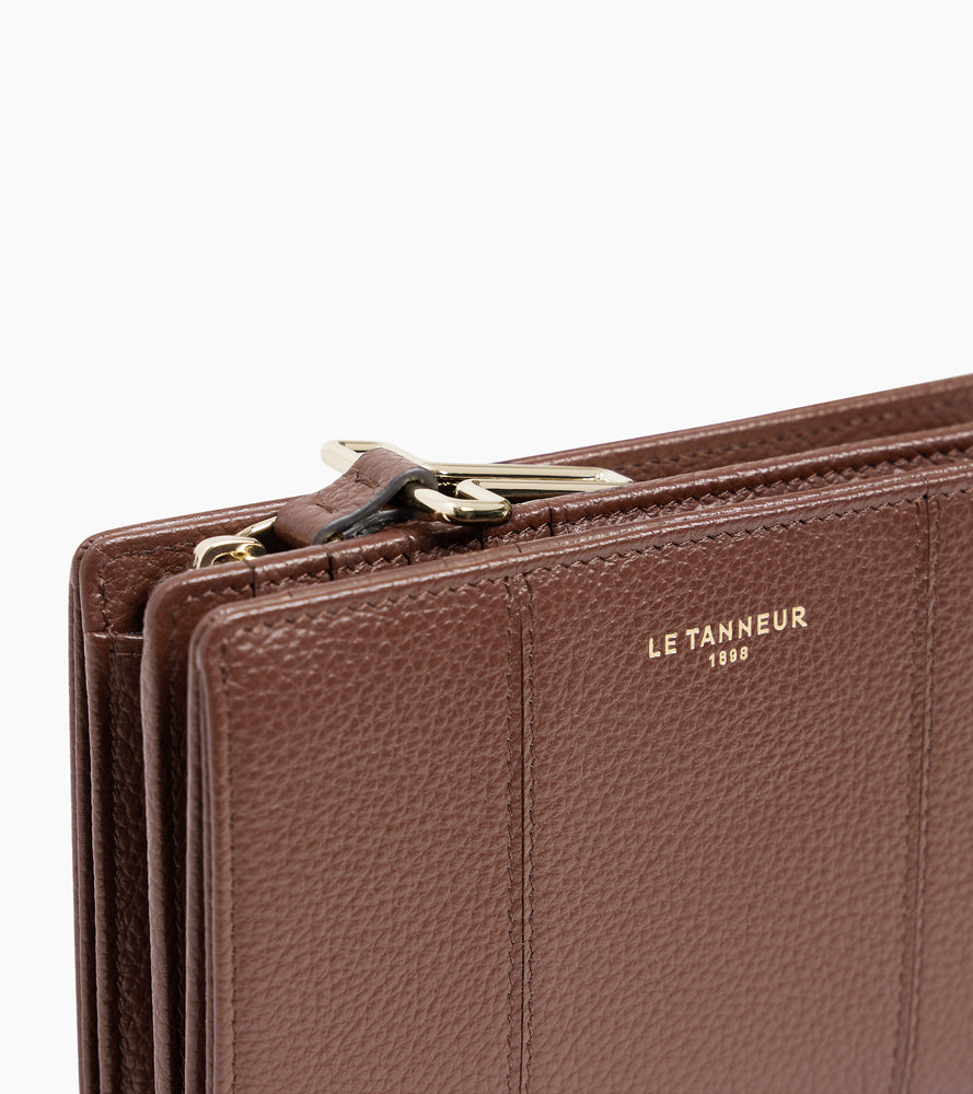 Mittelgroße Geldbörse Juliette aus genarbtem Leder