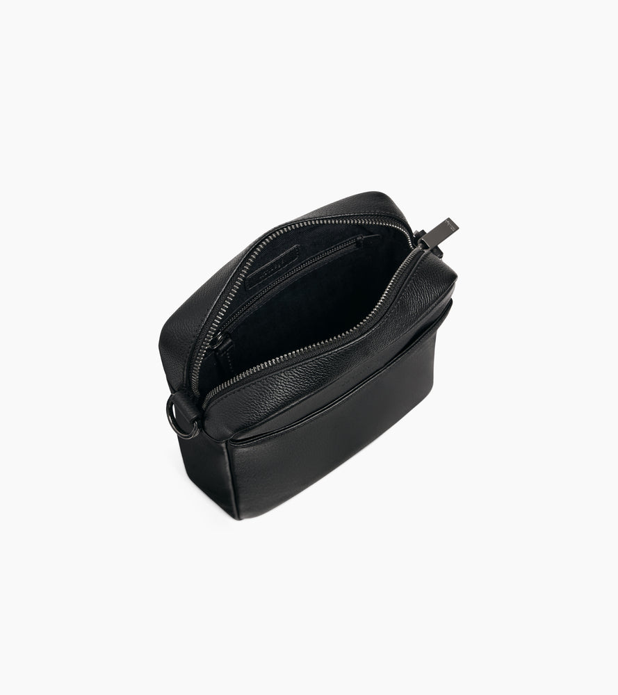 Kleine Umhängetasche Marceau aus genarbtem Leder mit Reißverschluss