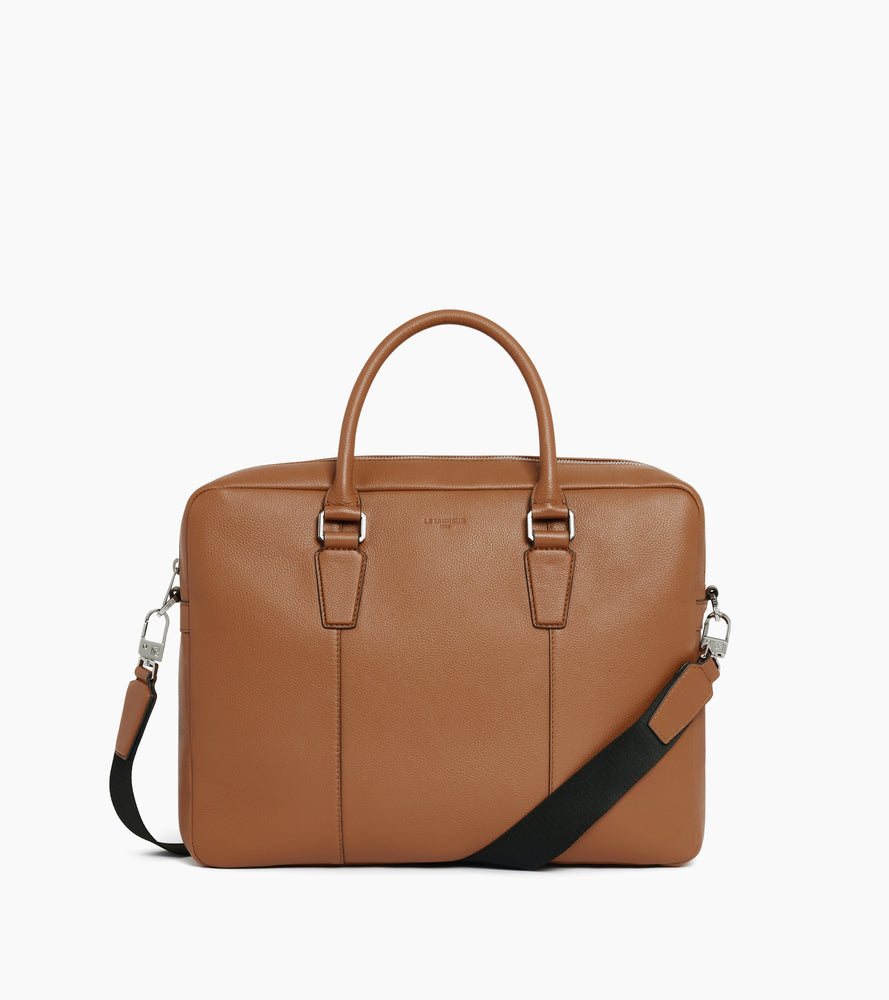 Aktentasche 15 Zoll Marceau aus genarbtem Leder mittelgroßes Modell