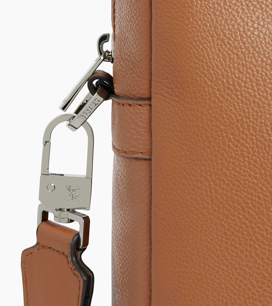 Aktentasche 15 Zoll Marceau aus genarbtem Leder mittelgroßes Modell