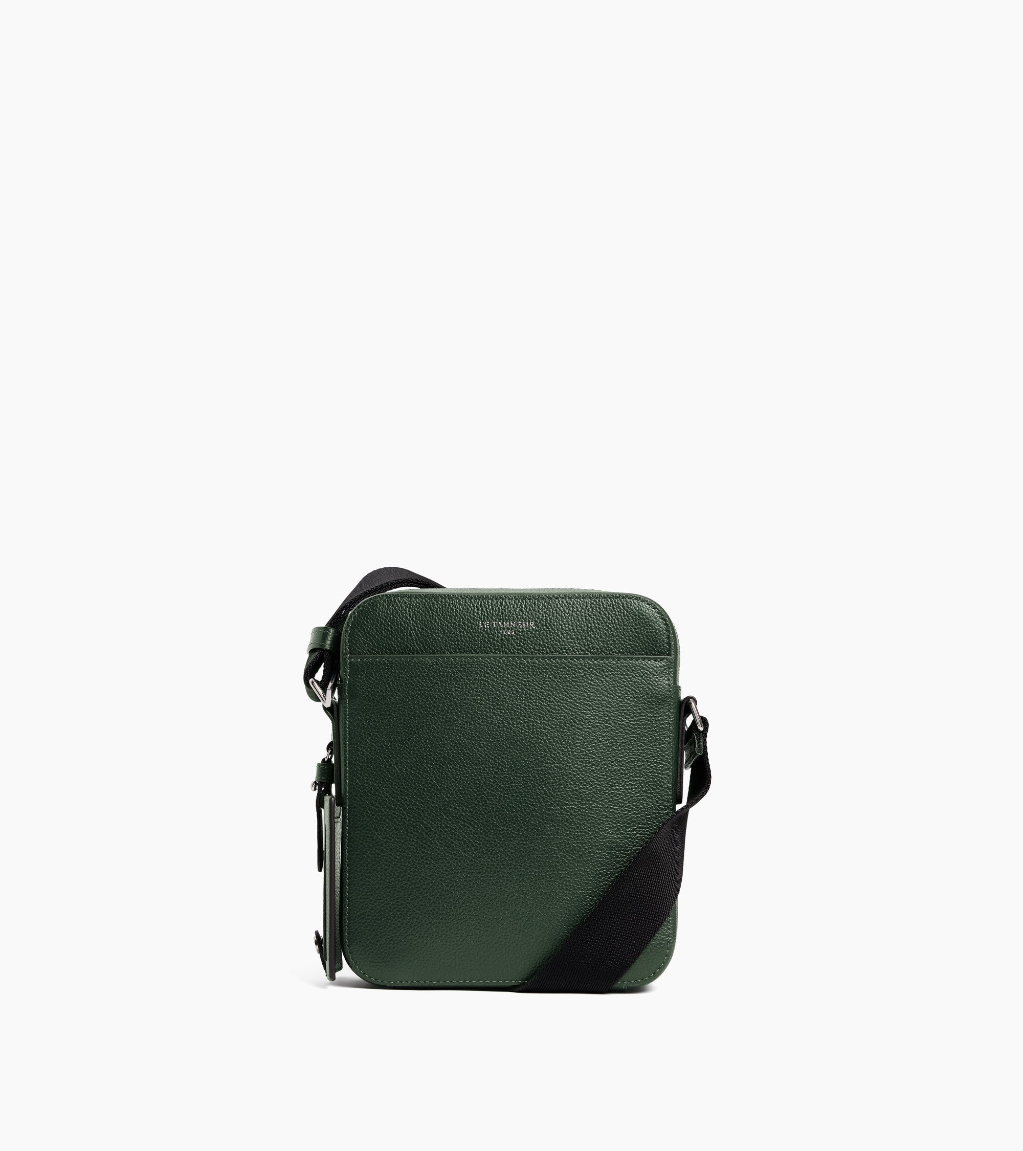Pequeño bolso bandolera Emile con cremallera en cuero granulado