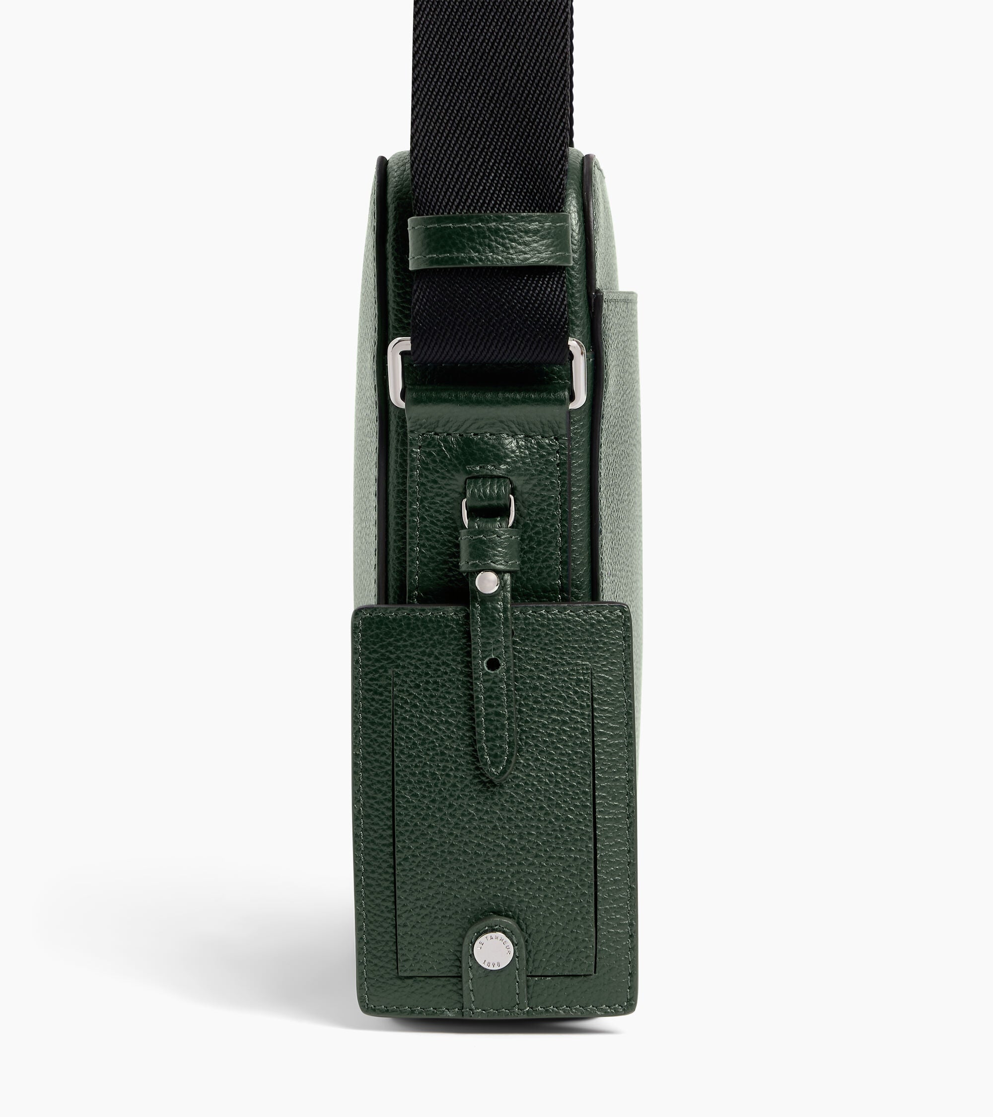 Pequeño bolso bandolera Emile con cremallera en cuero granulado