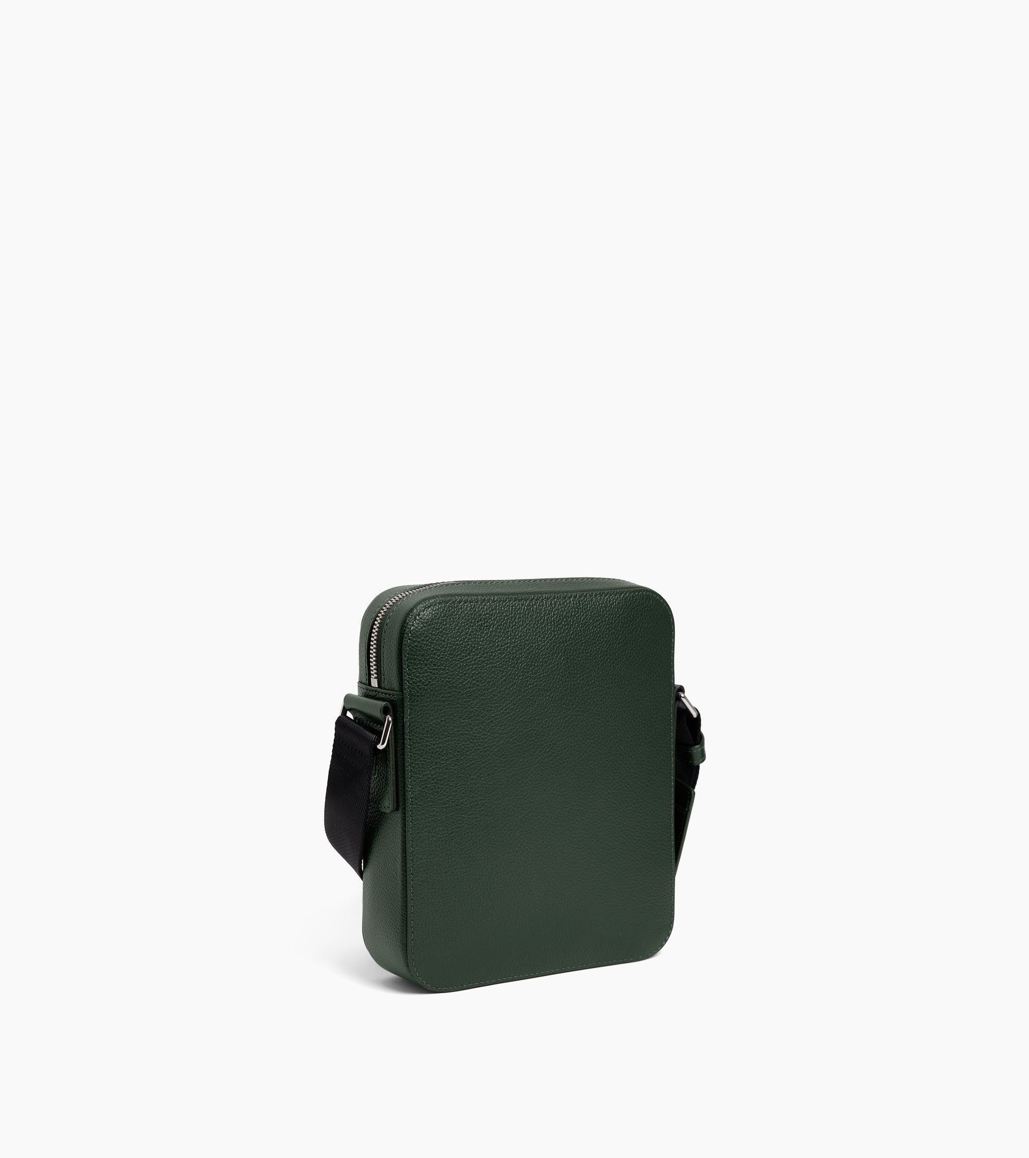 Pequeño bolso bandolera Emile con cremallera en cuero granulado