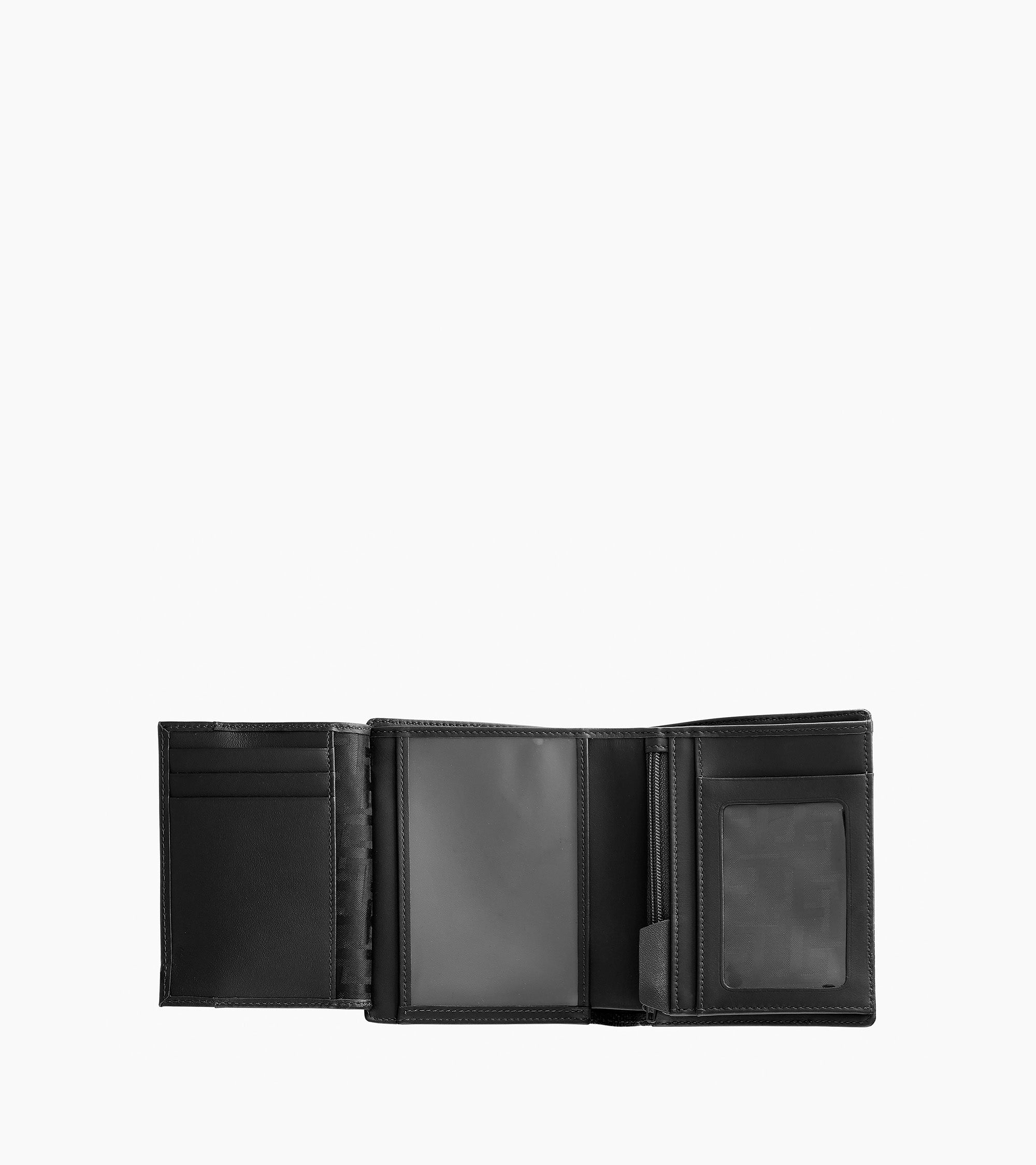 Zipped pocket and 2 shutters Emile T signature leather wallet