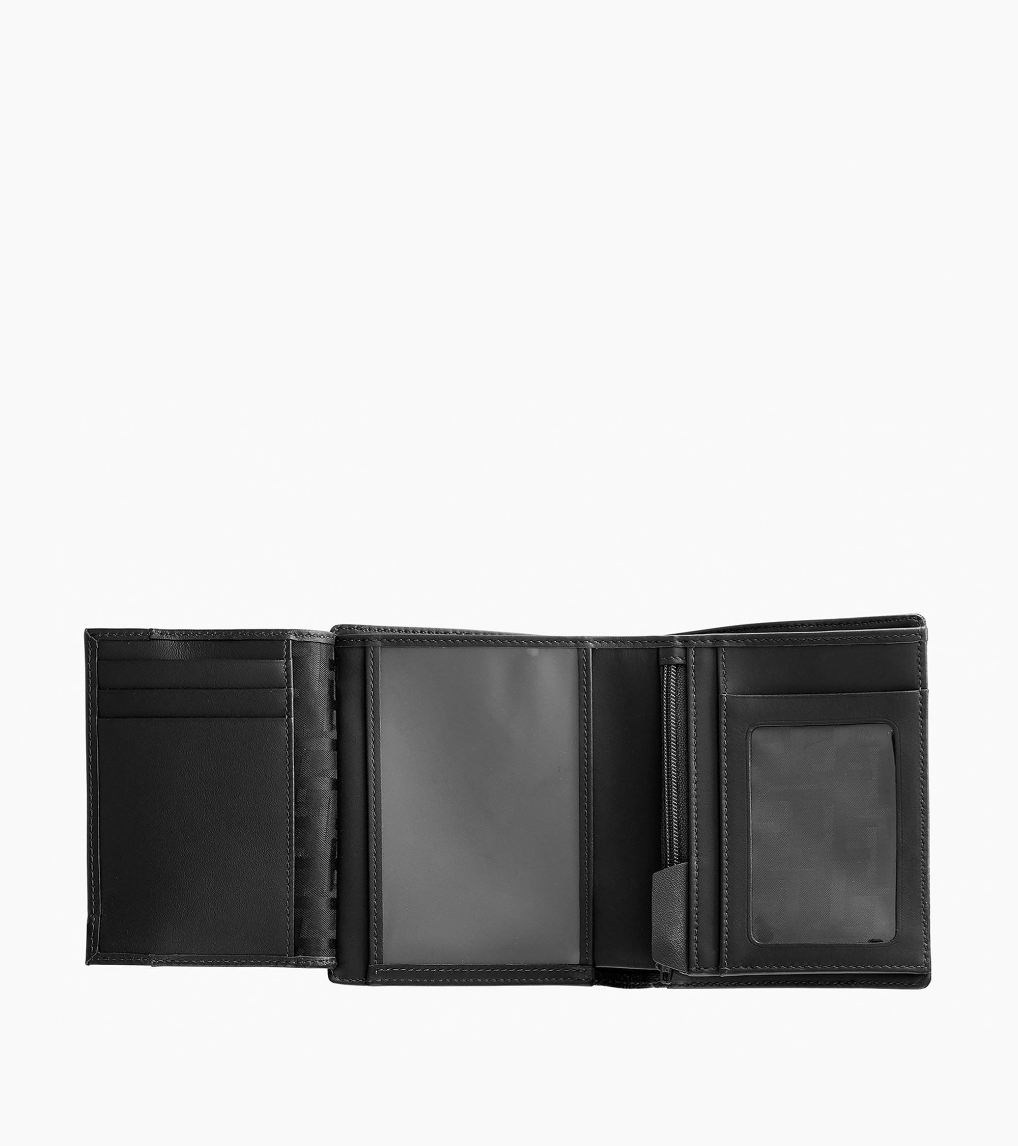 Cartera vertical con cremallera de 2 secciones Emile de piel signature T