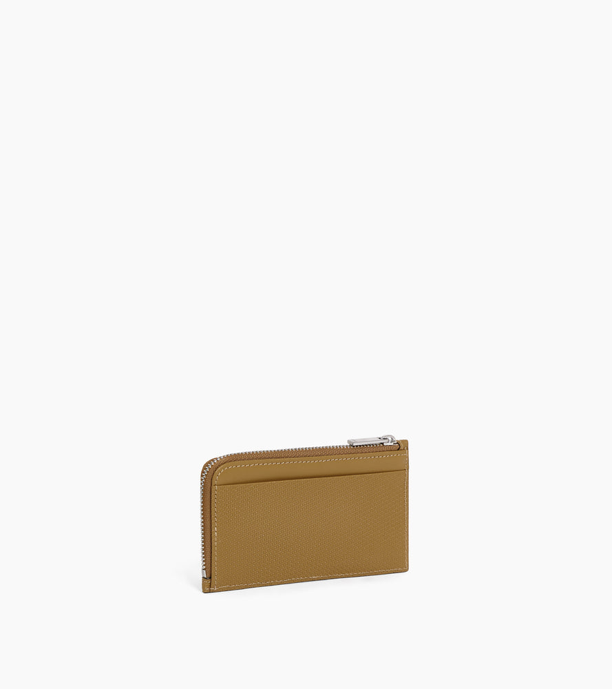 Emile L-zip card holder in signature T leather