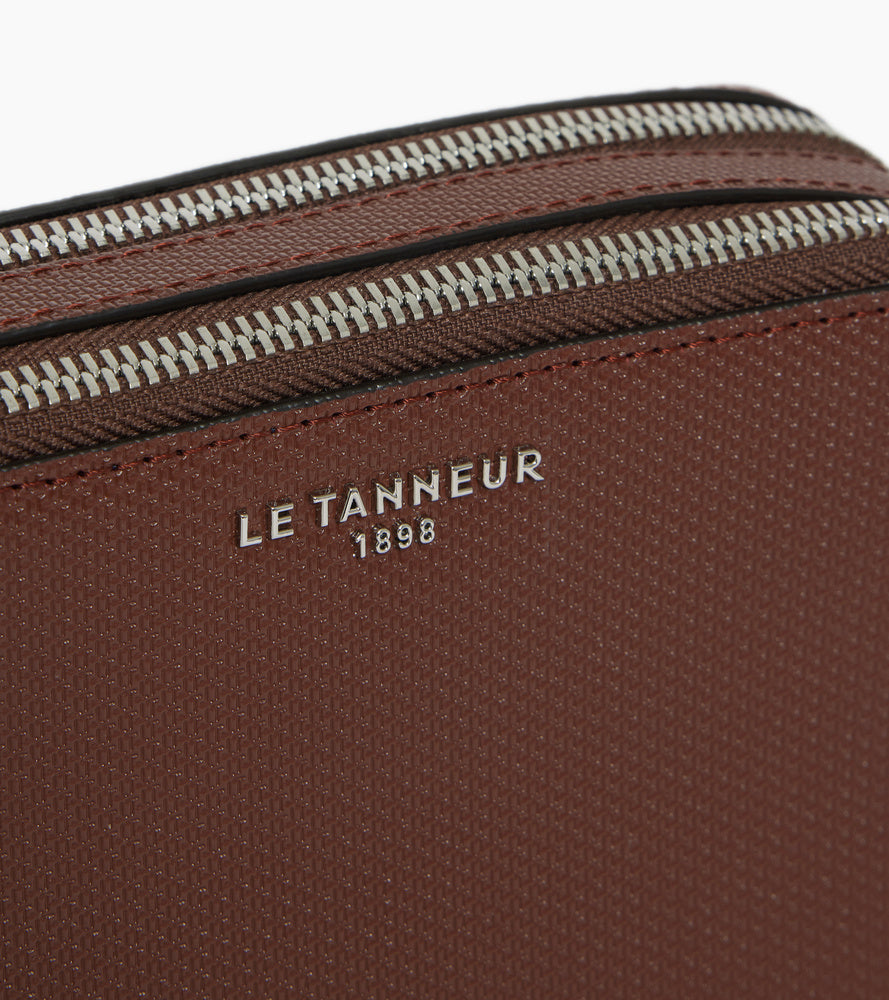 Petite sacoche 2 compartiments Emile en cuir signature T