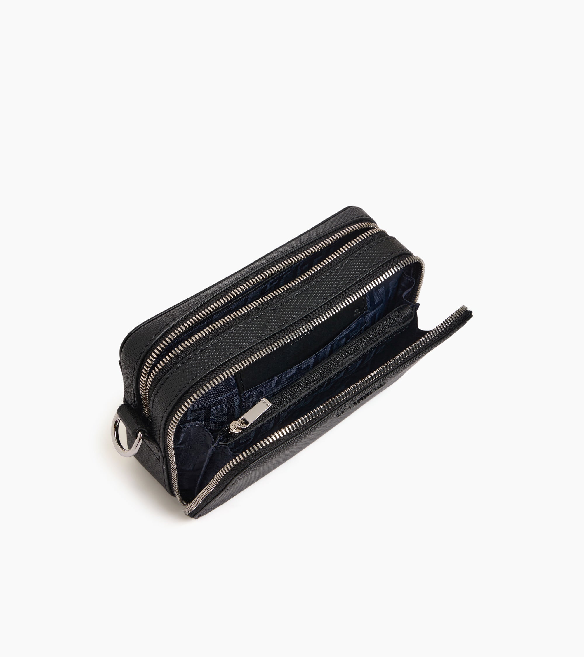 Bolso bandolera pequeño con 2 compartimentos Émile de cuero emblemático de la marca con estampado en T