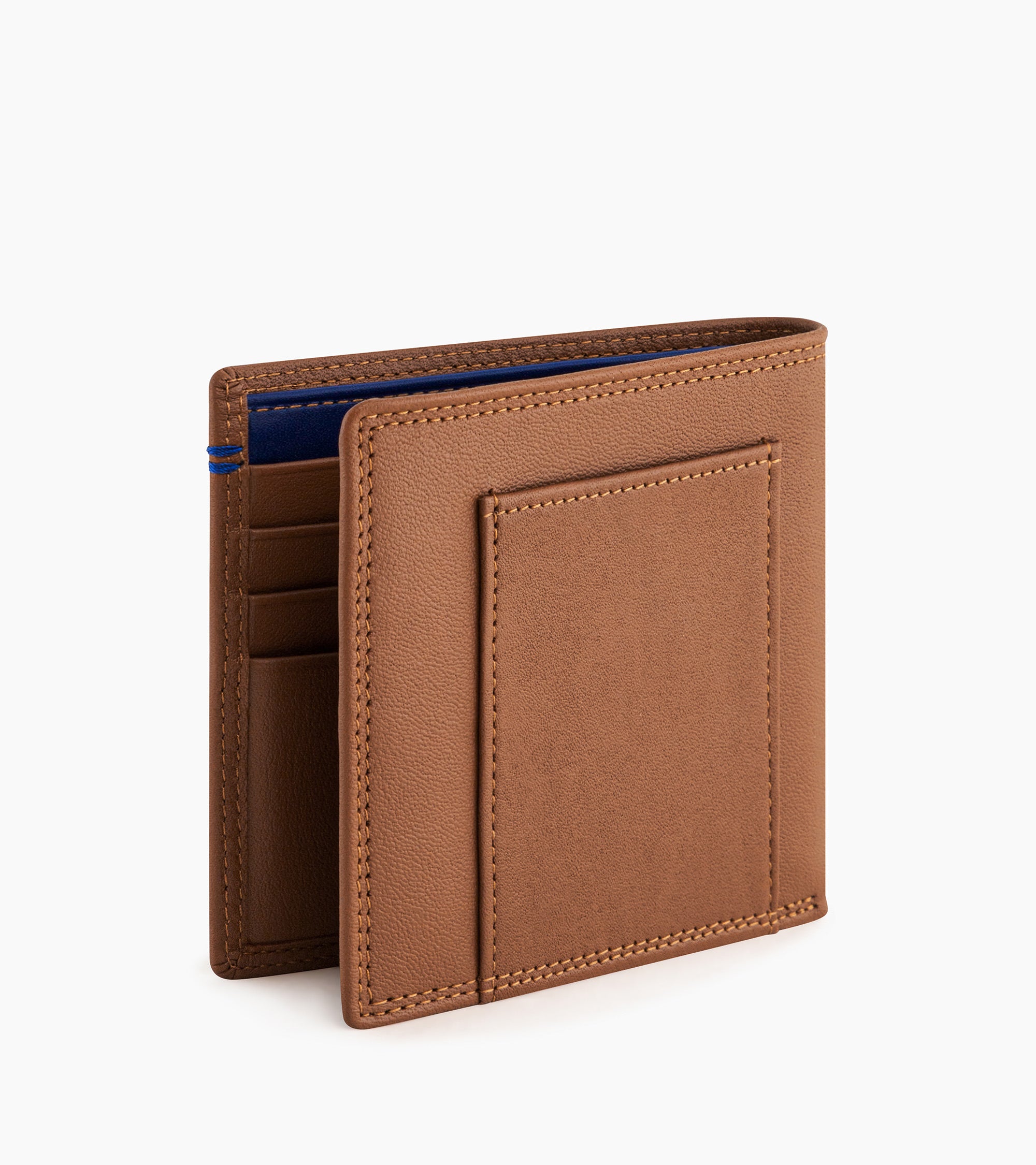 Porte cartes horizontal avec poche billets Martin en cuir lisse