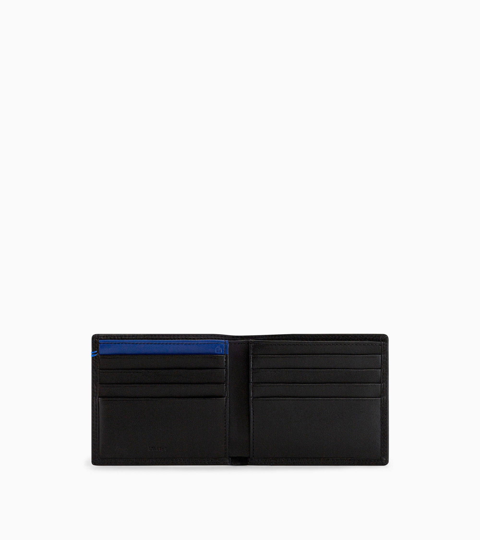 Martin horizontal card case with bill pocket in smooth leather