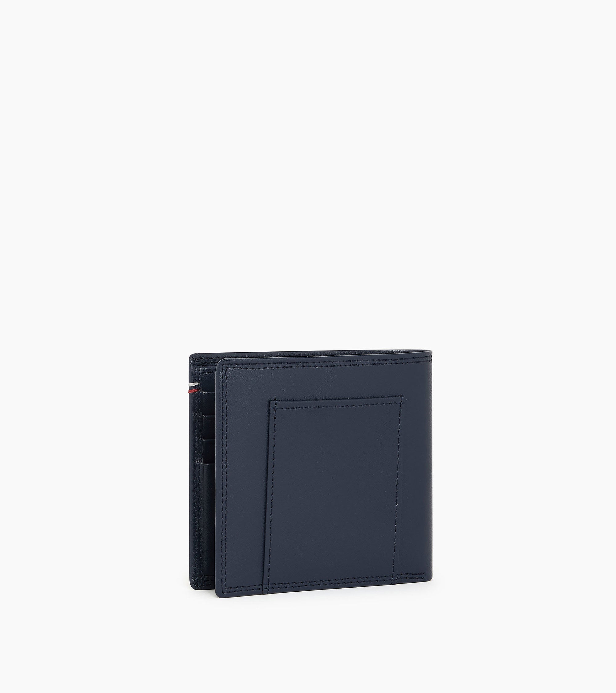 Martin horizontal card case with bill pockets in smooth leather