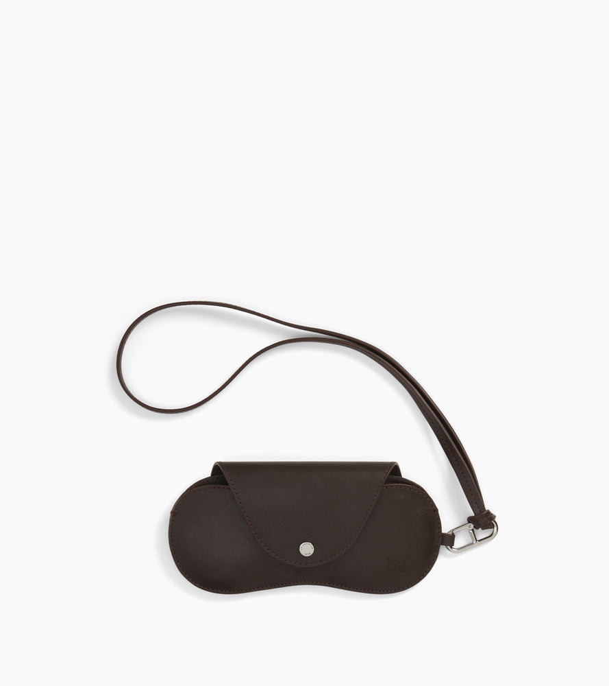 Mademoiselle Agnès charms smooth leather glasses case