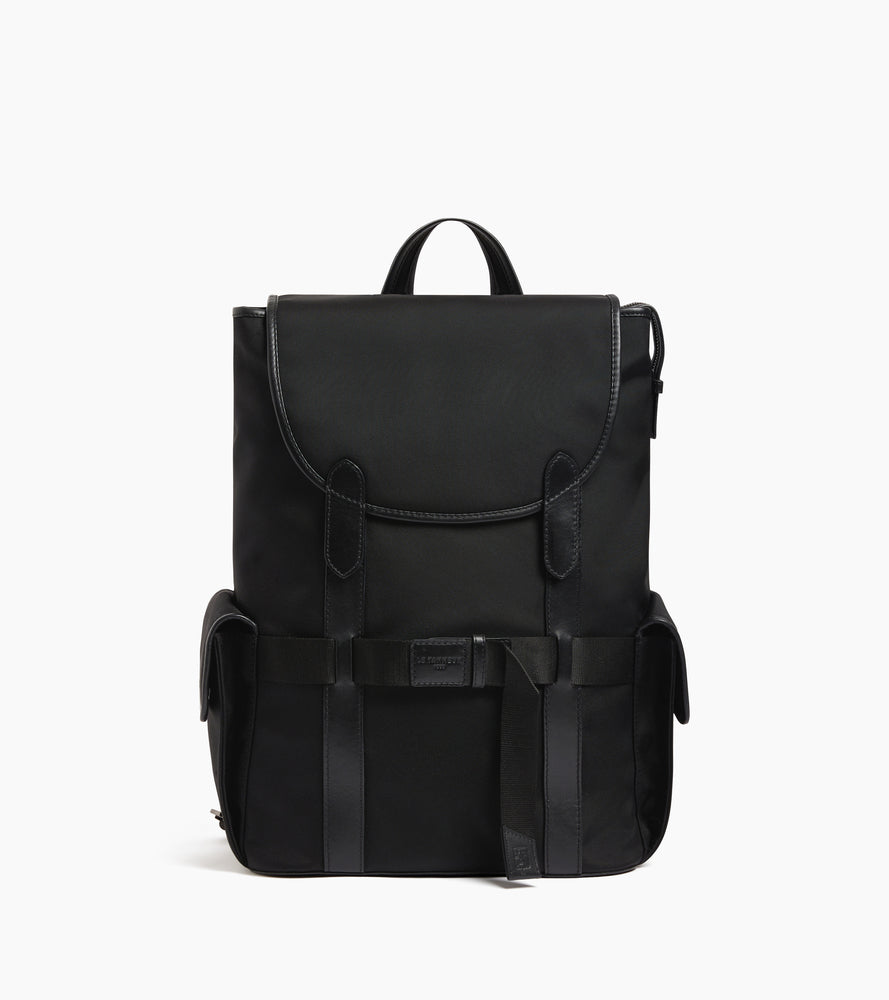 Noah flap backpack in nylon canvas