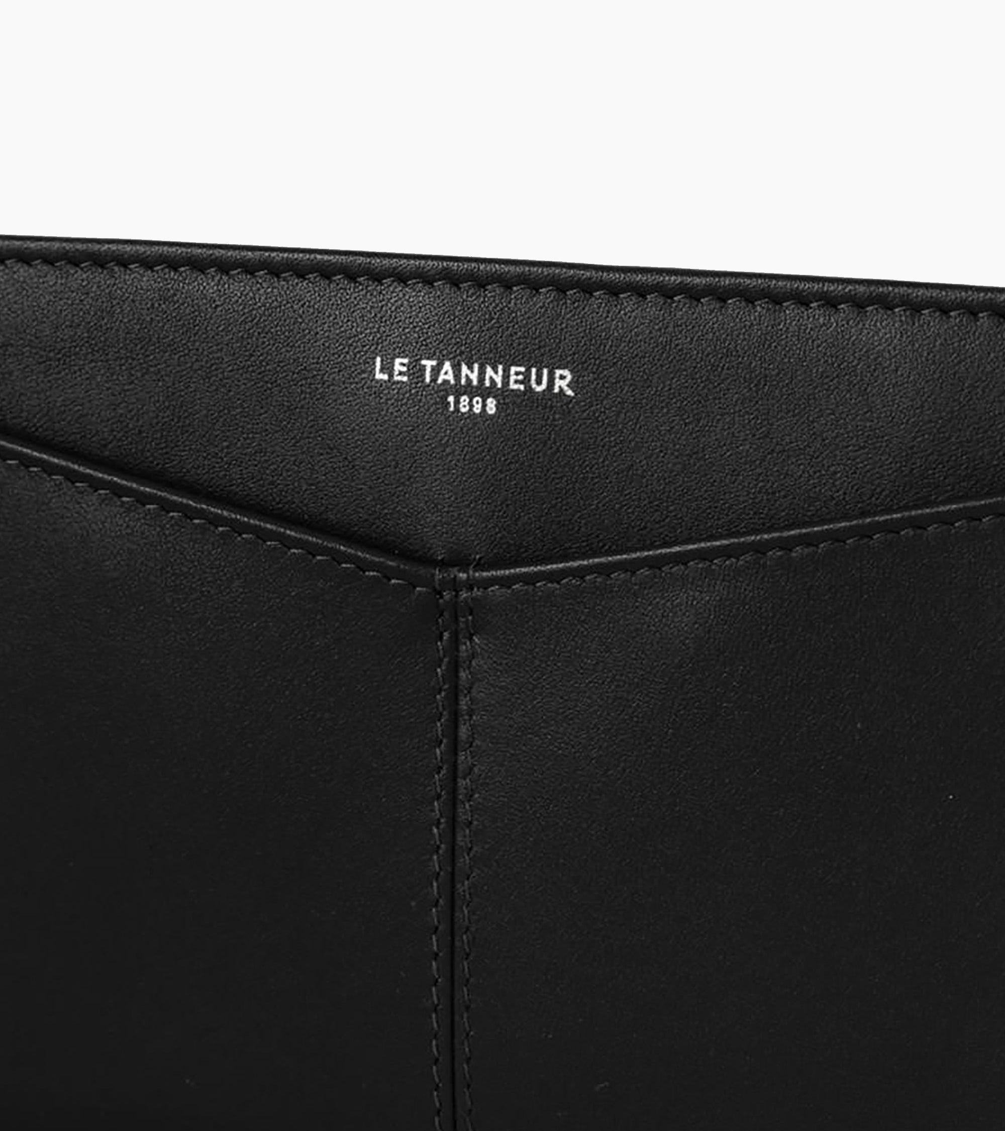 Porte chéquier zippé Charlotte en cuir lisse