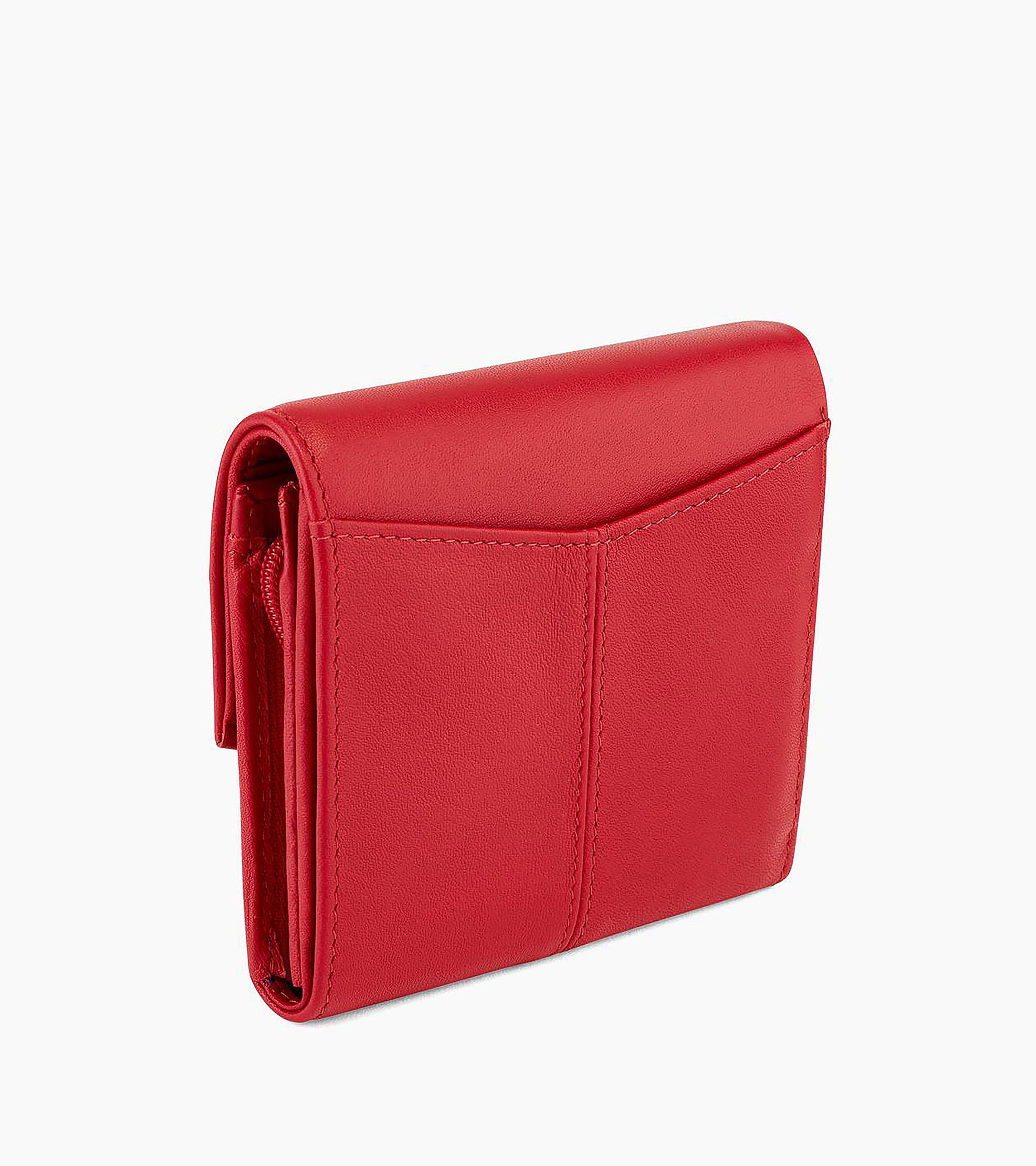 Small zipped Charlotte smooth leather wallet