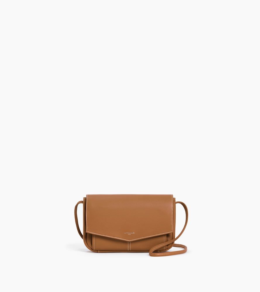 Cartera con bandolera extraíble Charlotte de cuero liso