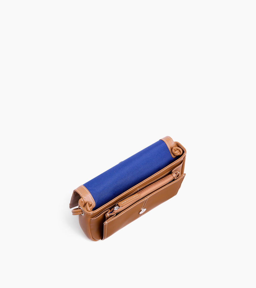 Cartera con bandolera extraíble Charlotte de cuero liso