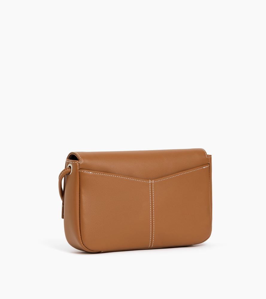 Cartera con bandolera extraíble Charlotte de cuero liso