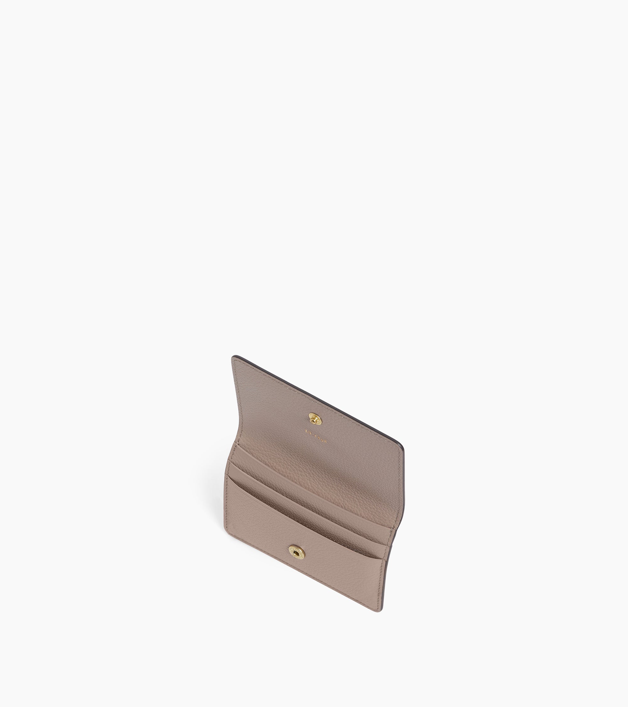 Petit porte cartes à rabat Louison en cuir grainé