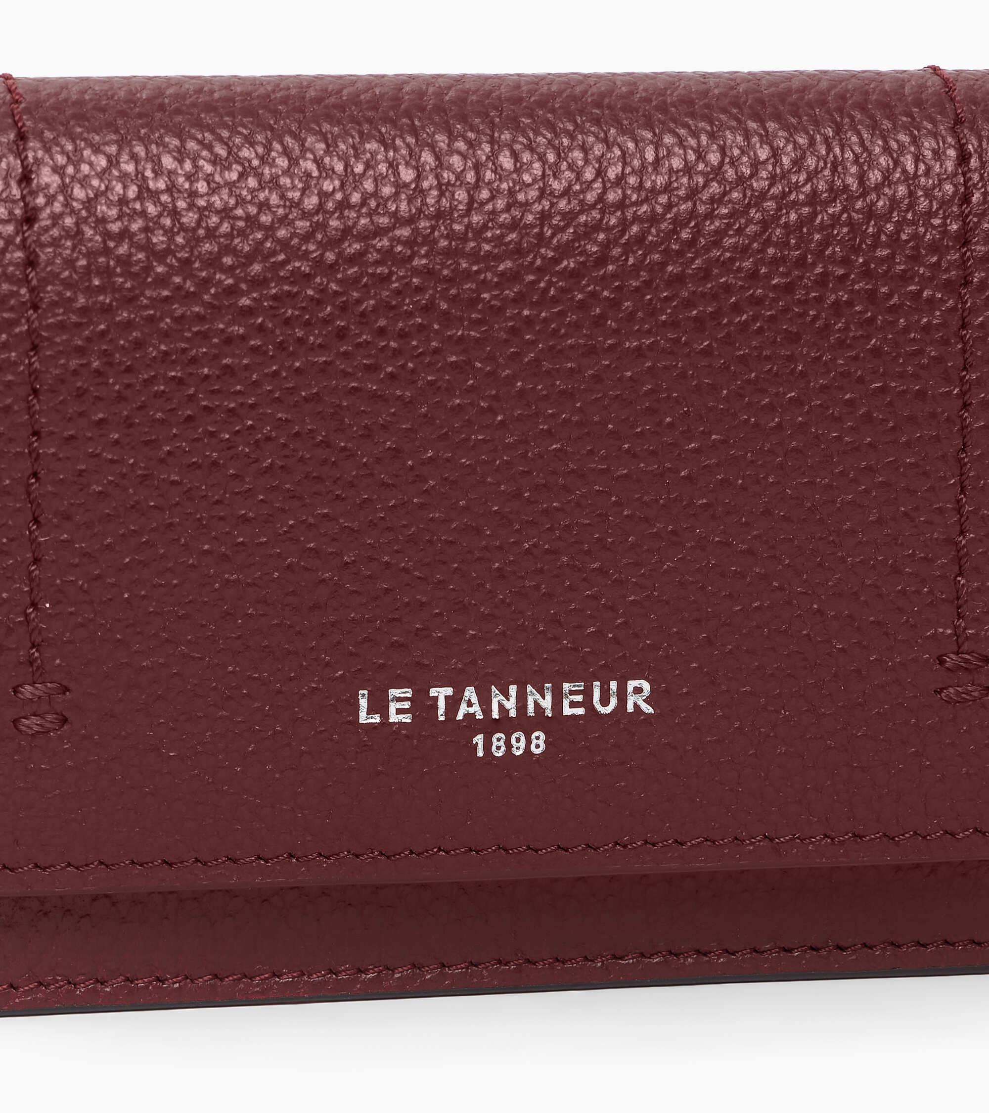 Petit porte cartes à rabat Louison en cuir grainé