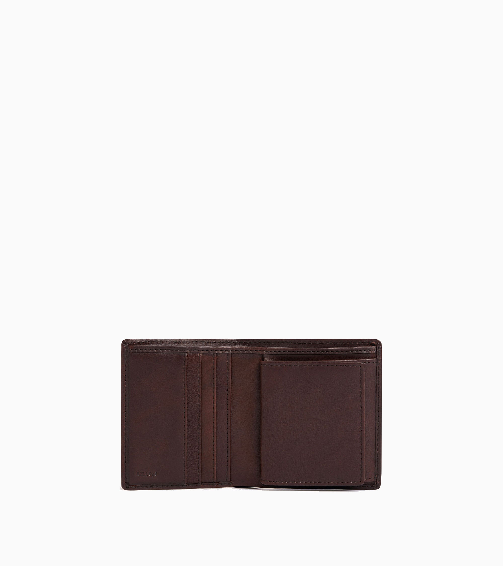 Gary oiled leather coin wallet with billfold