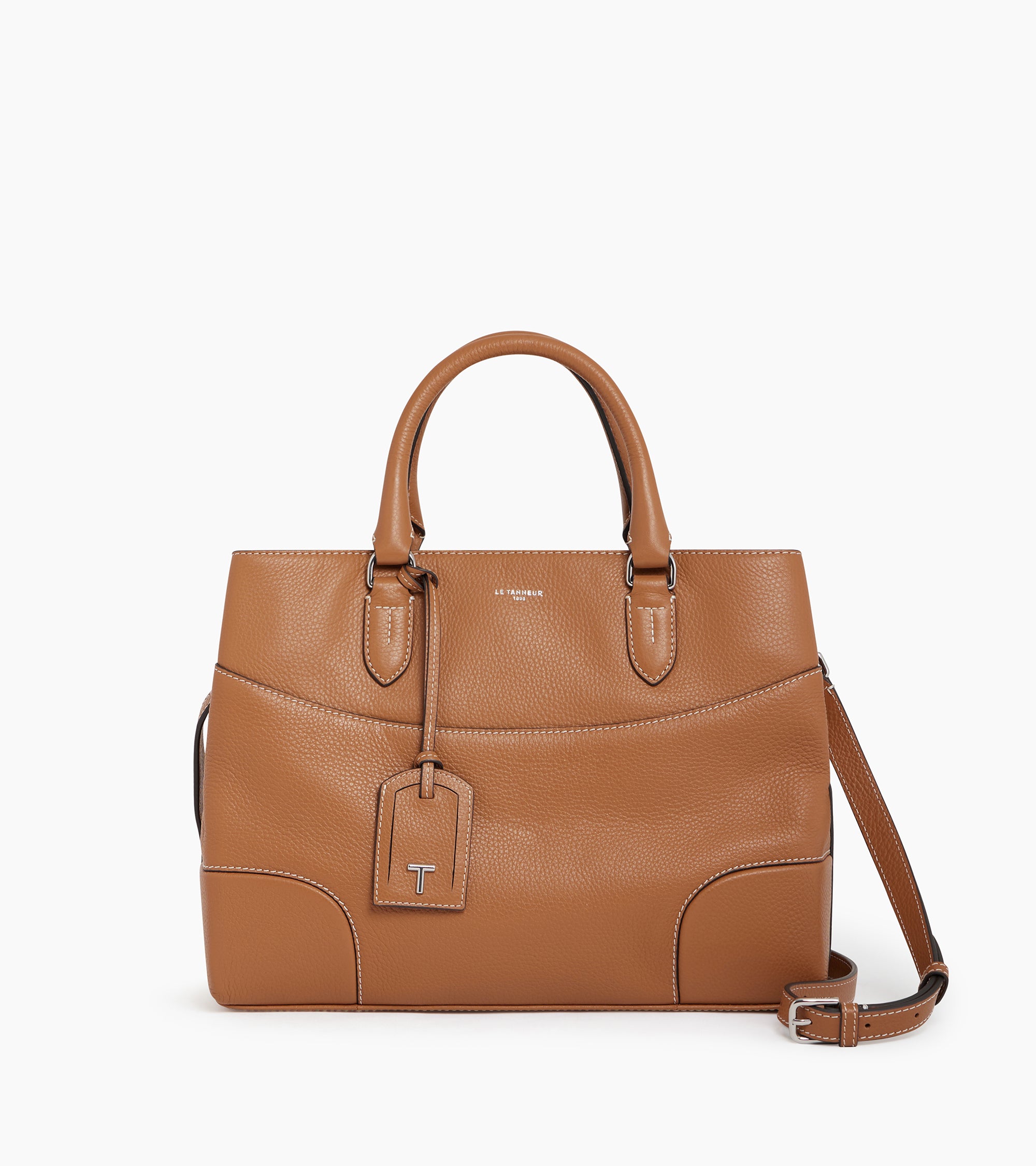 Romy large handbag in pebbled leather