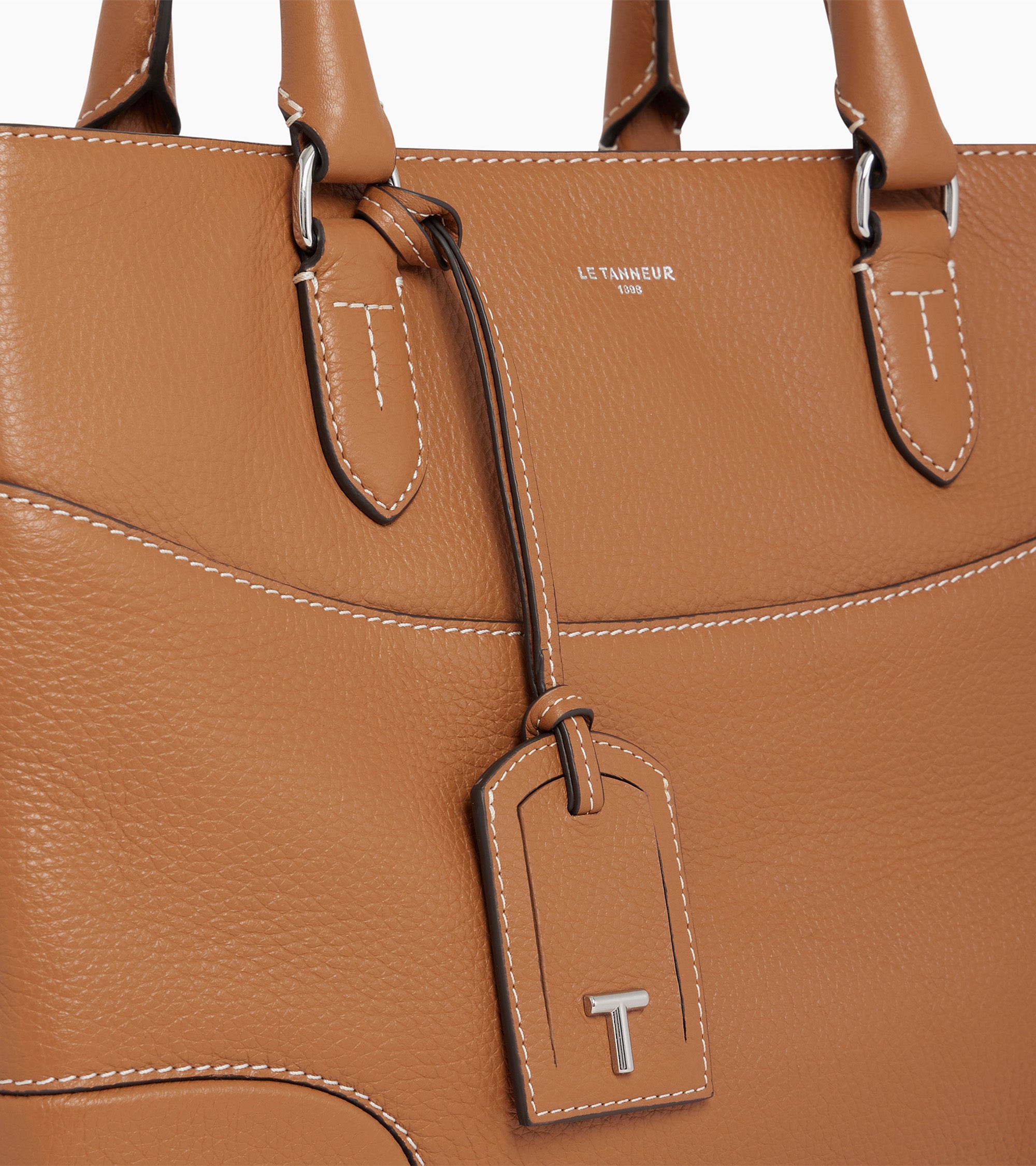 Romy large handbag in pebbled leather