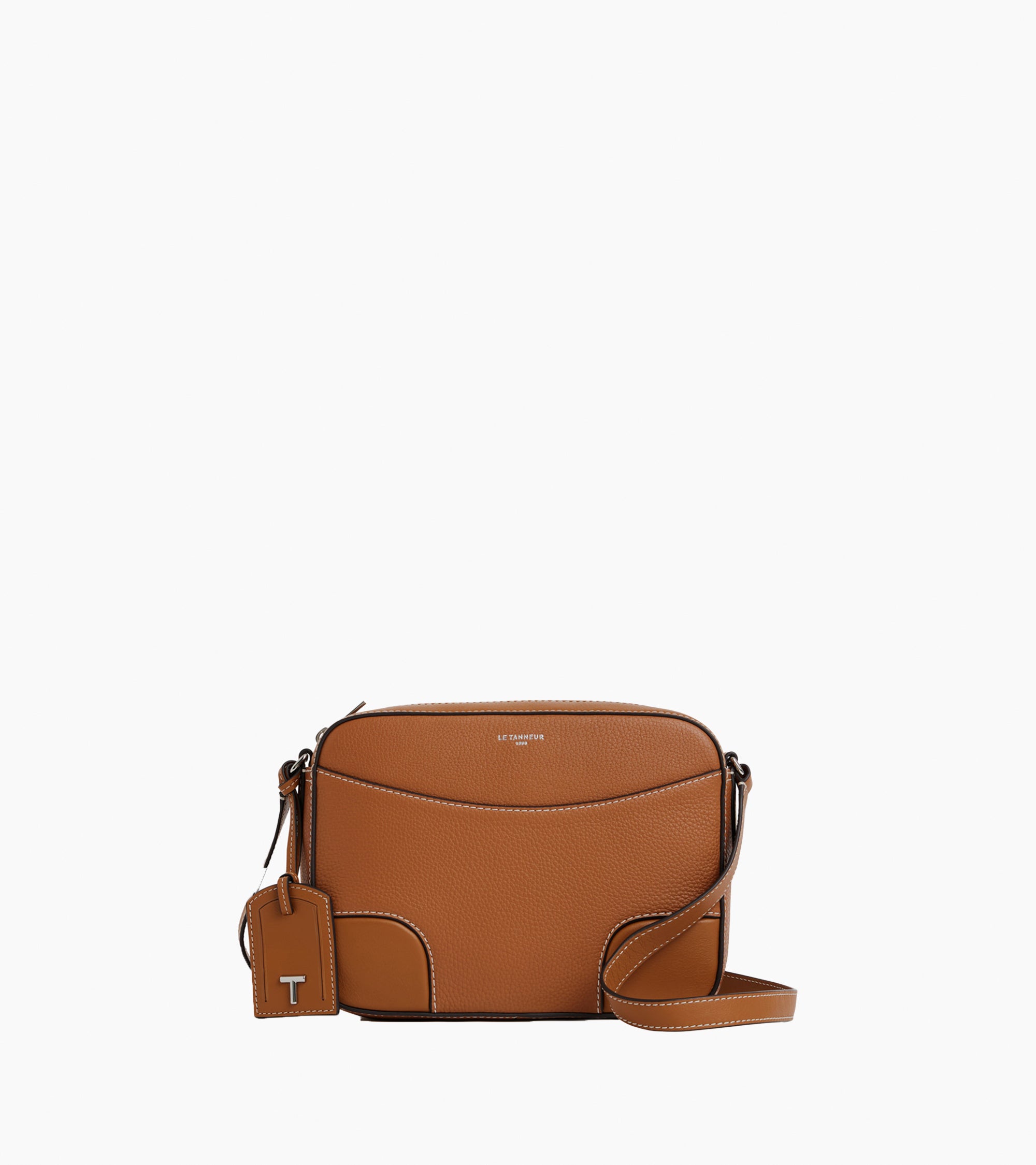 Romy medium smooth grained leather shoulder bag