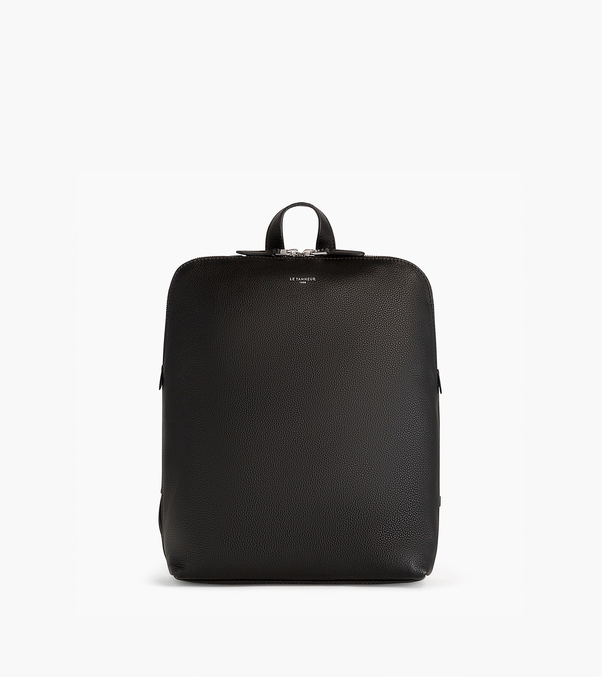 Sophie zipped backpack in pebbled leather