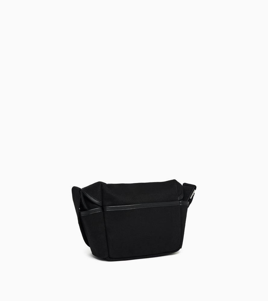 Solveig small shoulder bag in cotton canvas and smooth leather