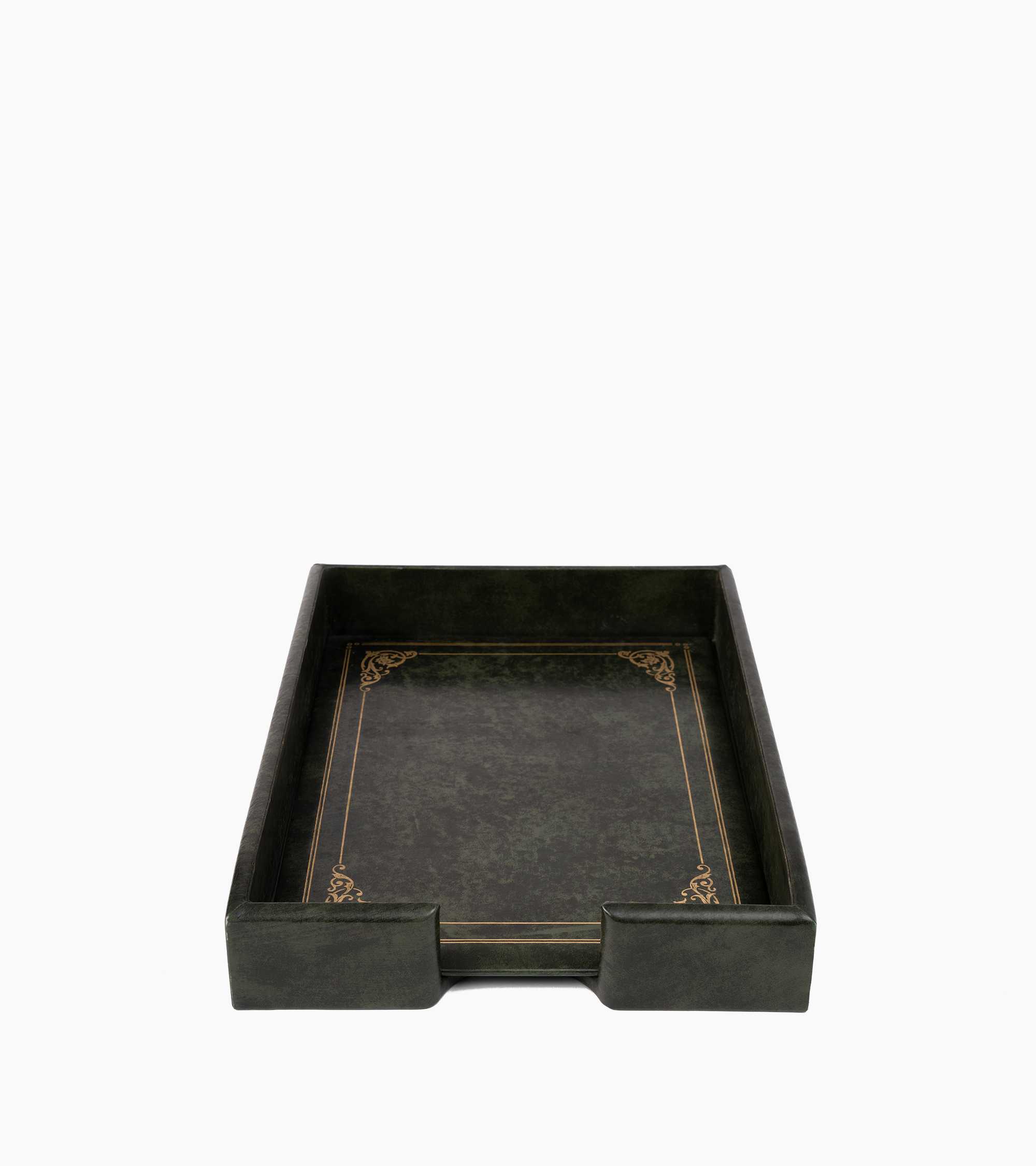 Leather desk organiser